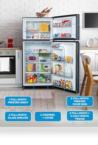 Top Mount Refrigerator with Freezer — Mini Fridges, Commercial Cool