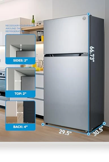 Top Mount Refrigerator with Freezer — Mini Fridges, Commercial Cool