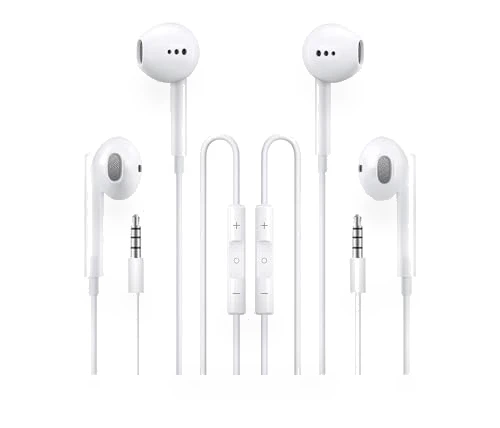 Wired Headphones Earbuds with Microphone — In-Ear Headphones, Feefuzz