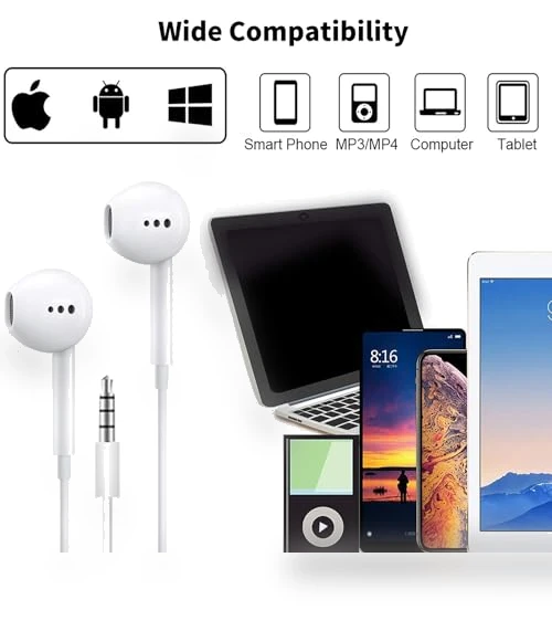 Wired Headphones Earbuds with Microphone — In-Ear Headphones, Feefuzz