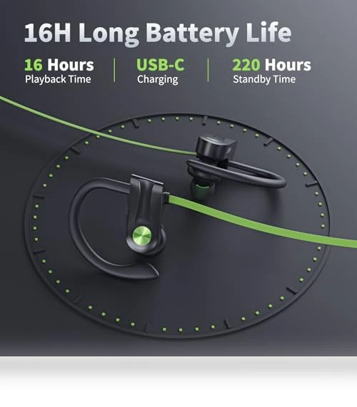 Wireless Earbuds with Earhooks — In-Ear Headphones, JOYWISE
