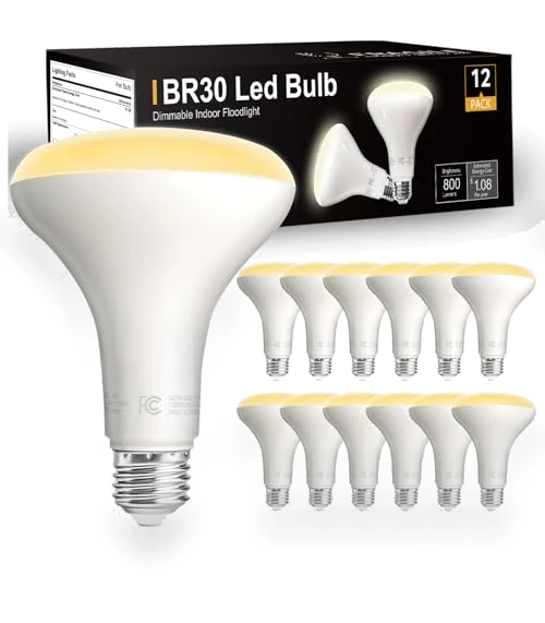 12 Pack BR30 LED Bulbs — LED, dalattin
