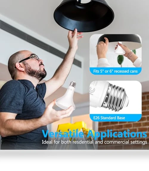 12 Pack BR30 LED Bulbs — LED, dalattin