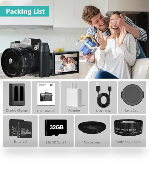 4K Digital Camera for Photography & Vlogging — Mirrorless Cameras, WIKICO