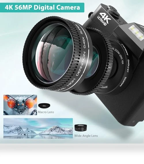 4K Digital Camera for Photography & Vlogging — Mirrorless Cameras, WIKICO