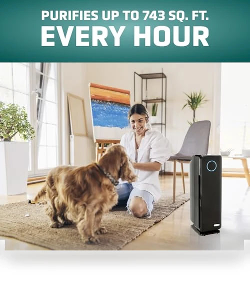 5-In-1 HEPA Air Purifier for Home — Activated Carbon Air Purifiers, GermGuardian