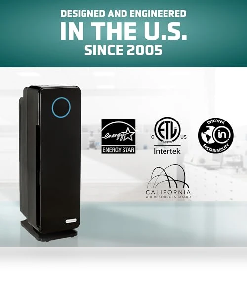 5-In-1 HEPA Air Purifier for Home — Activated Carbon Air Purifiers, GermGuardian