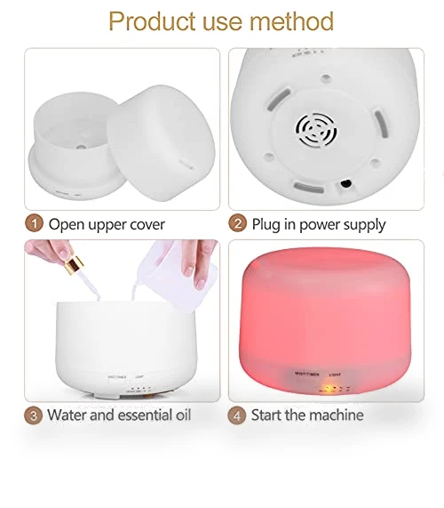 Essential Oil Diffuser Humidifier with LED Lights — Diffusers, EVTSCAN