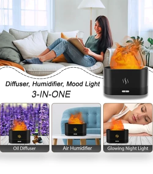 Flame Air Humidifier with Fire LED Light — Diffusers
