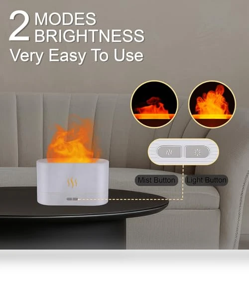 Flame Air Humidifier with Fire LED Light — Diffusers