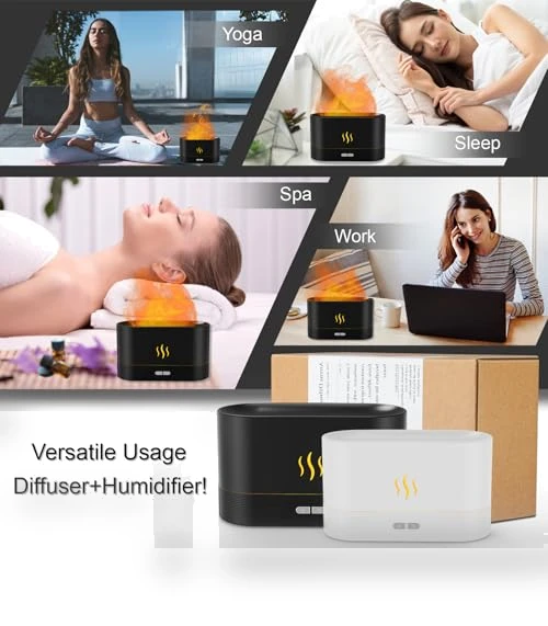 Flame Air Humidifier with Fire LED Light — Diffusers