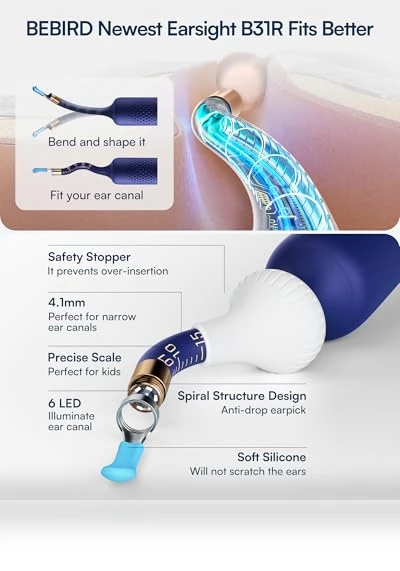 Flexible Ear Wax Removal Tool Camera — Wax Removal, BEBIRD