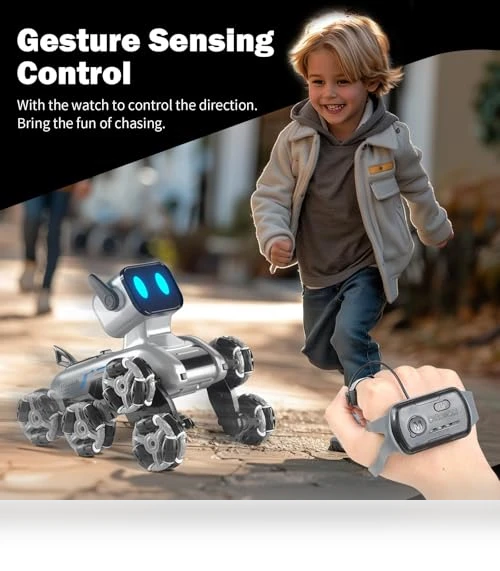 Gesture Sensing Stunt RC Robot Dog — Interactive Figures & Robots, BLF FUN