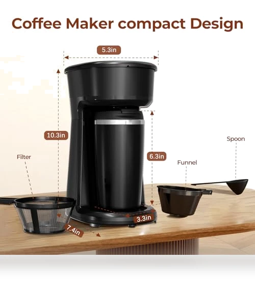 Mini Single Serve Coffee Maker Brewer — Brewing Excellence, Havato