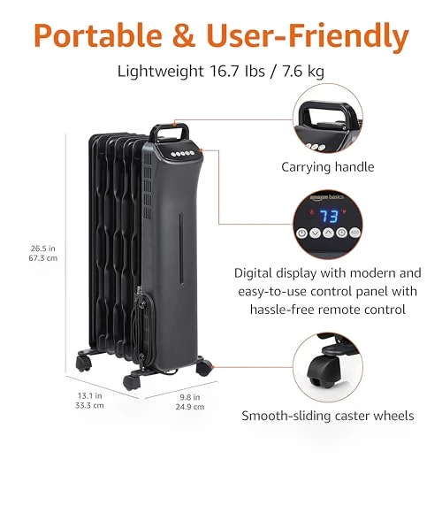 Portable Radiator Heater — Portable Heating Solutions, Amazon Basics