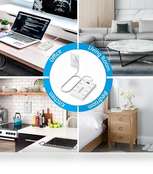 Power Strip with USB and Surge Protector — Power Solutions & Surge Protection, smnice