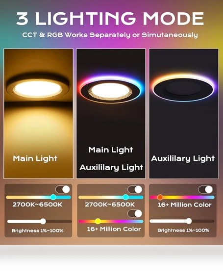 RGB Smart Recessed Lighting — Recessed Lighting, CLOUDY BAY