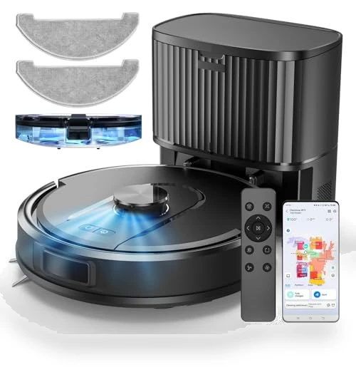 Robot Vacuum and Mop with Self-Emptying — Smart Cleaning Robots, PSUK