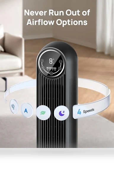 Smart Oscillating Quiet Floor Fan — Ceiling Fans, Dreo