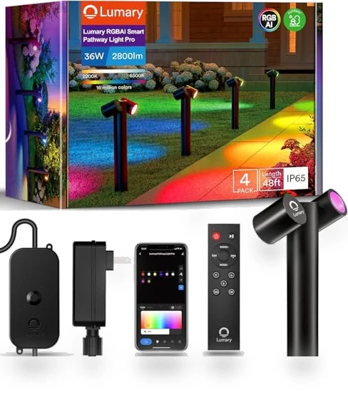 Smart Pathway Light Pro — Outdoor Security & Flood Lighting, Lumary