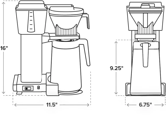 Thermal Carafe 10-Cup Coffee Maker — Carafes & Pitchers, Technivorm Moccamaster