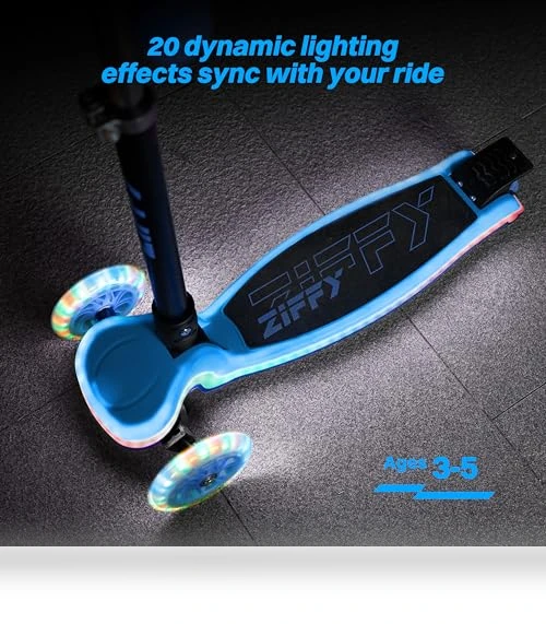 3-Wheel Light-Up Kids Scooter — Ride-On Toys, ZIFFY