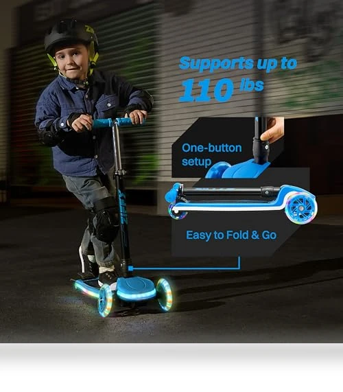 3-Wheel Light-Up Kids Scooter — Ride-On Toys, ZIFFY