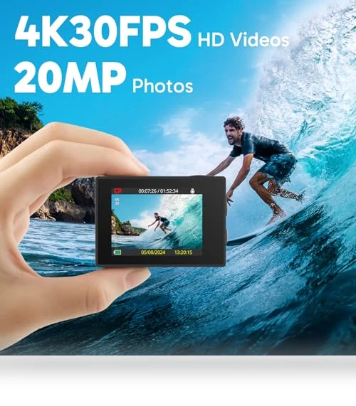 4K WiFi Action Camera — Wearable Cameras, AKASO