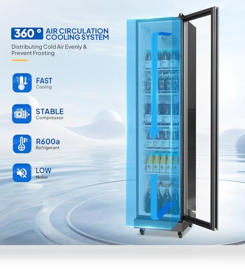 Beverage Refrigerator Commercial Display Cooler — Drink Coolers, ROVSUN
