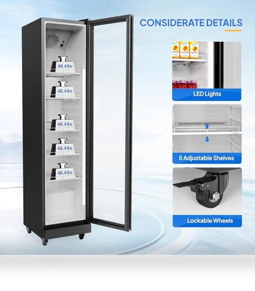 Beverage Refrigerator Commercial Display Cooler — Drink Coolers, ROVSUN