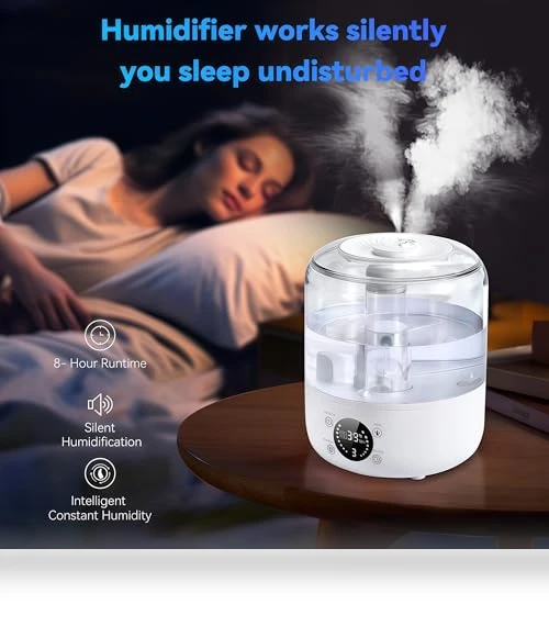 Cool Mist Ultrasonic Humidifier — Air Moisturizers, QWUE