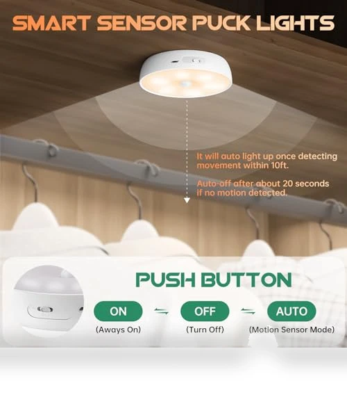 LED Closet Lights with Motion Sensor — Under-Cabinet Mounts, Lightbiz