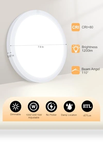 LED Flush Mount Ceiling Light — Close To Ceiling, ZYC