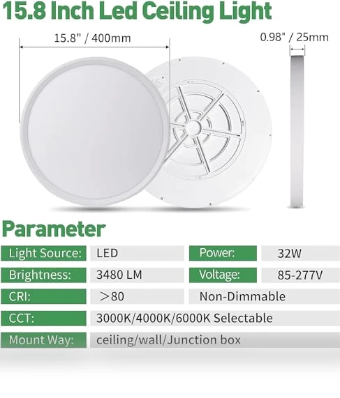 LED Flush Mount Ceiling Light — Overhead Lighting, FY WISDOM FLY LIGHTING