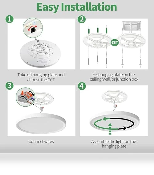 LED Flush Mount Ceiling Light — Overhead Lighting, FY WISDOM FLY LIGHTING