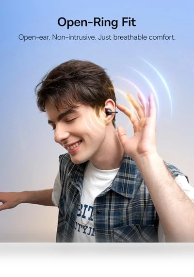 Open Ear Earbuds Clip-On Headphones — In-Ear Headphones, Baseus