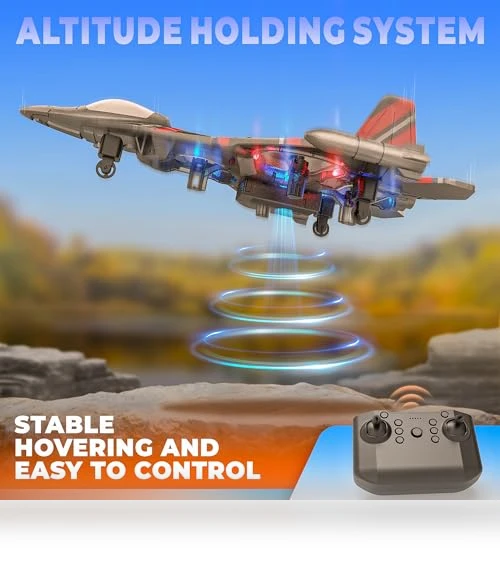 RC Plane with LED Navigation Lights — Remote Control Aircraft, BEZGAR
