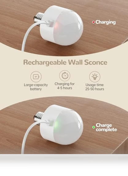 Rechargeable Wall Sconce Set — Wall Lighting, CASGAL