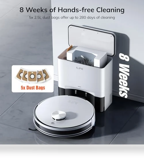 Robot Vacuum and Mop with Self Emptying Station — Smart Cleaning Robots, ILIFE
