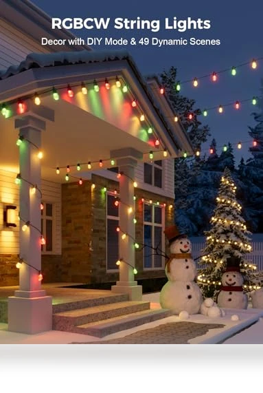 Smart Outdoor String Lights — Outdoor String Lights, XMCOSY+