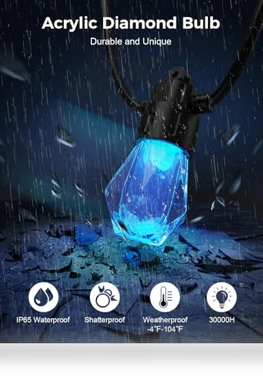 Smart Outdoor String Lights — Outdoor String Lights, XMCOSY+