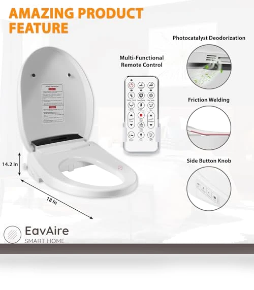 Smart Toilet Seat Bidet — Bathroom Essentials, EavAire