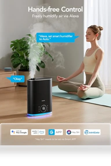 Smart Top-Fill Cool & Warm Mist Humidifier — Air Moisturizers, GoveeLife