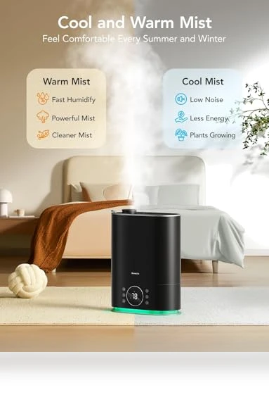 Smart Top-Fill Cool & Warm Mist Humidifier — Air Moisturizers, GoveeLife