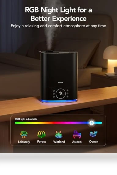 Smart Top-Fill Cool & Warm Mist Humidifier — Air Moisturizers, GoveeLife