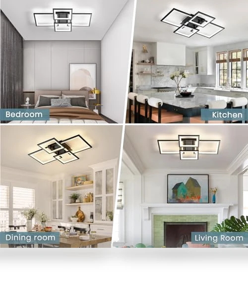 Square LED Flush Mount Ceiling Light — Overhead Lighting, EIDISUNY