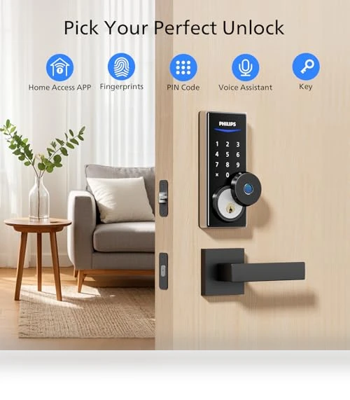 WiFi Smart Lock with Handle — Smart Home Security, Philips