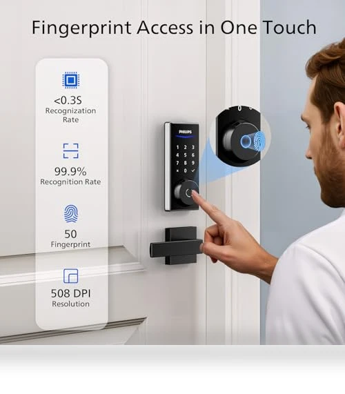 WiFi Smart Lock with Handle — Smart Home Security, Philips
