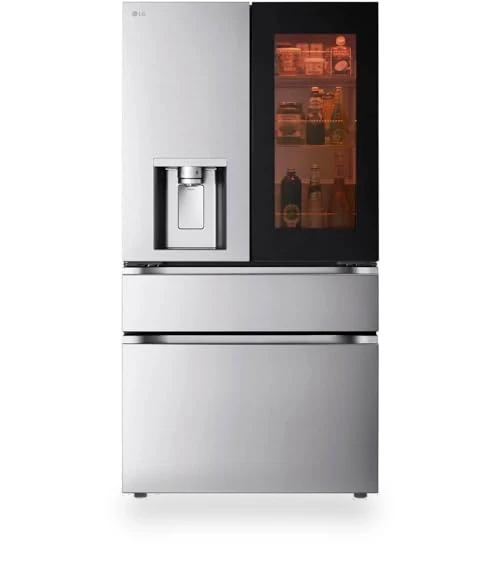 29 Cu. Ft. Stainless 4-Door Counter-Depth French Door Smart Refrigerator — Mini Fridges, LG