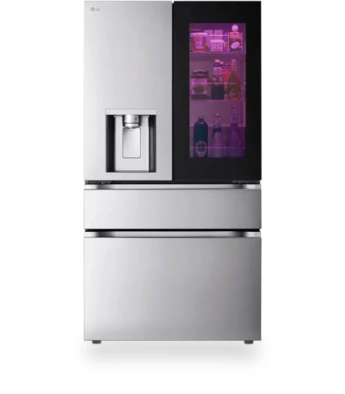 29 Cu. Ft. Stainless 4-Door Counter-Depth French Door Smart Refrigerator — Mini Fridges, LG